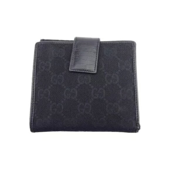 GUCCI W hook wallet GG canvas beige canvas x leather Authentic Used - Picture 2 of 9